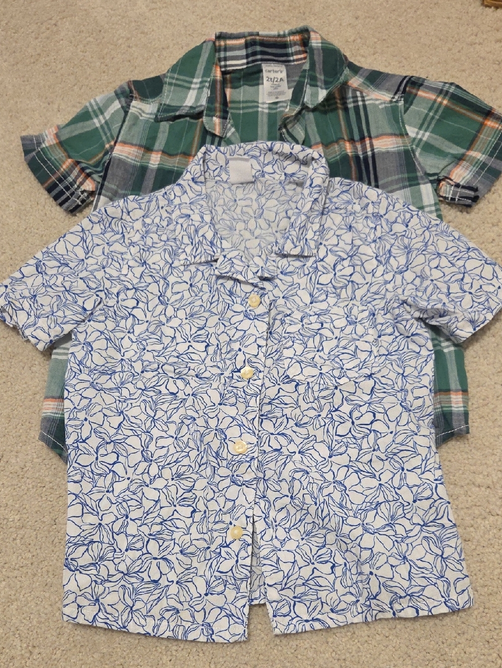 Cotton Button Down 2T Shirts
